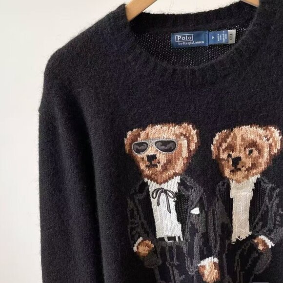 Polo Ralph Lauren Couple's cashmere sweater with bear pattern - Picture 4 of 9